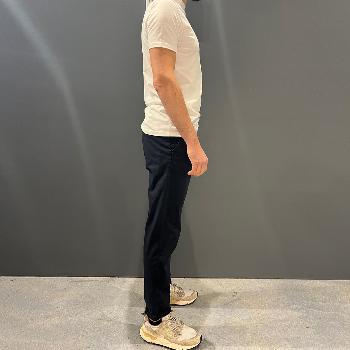 Pantaloni Alfred Chino Pinces Navy Blue