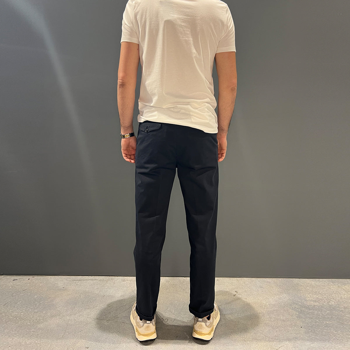 Pantaloni Alfred Chino Pinces Navy Blue