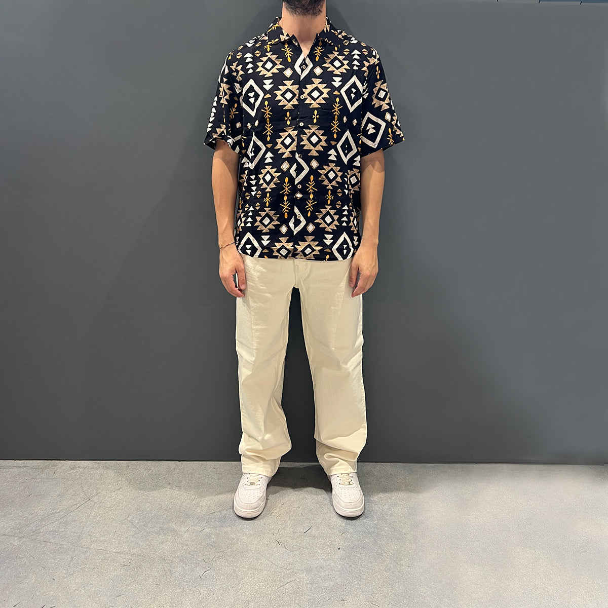 Camicia Bowling Shirt Uxmal Black