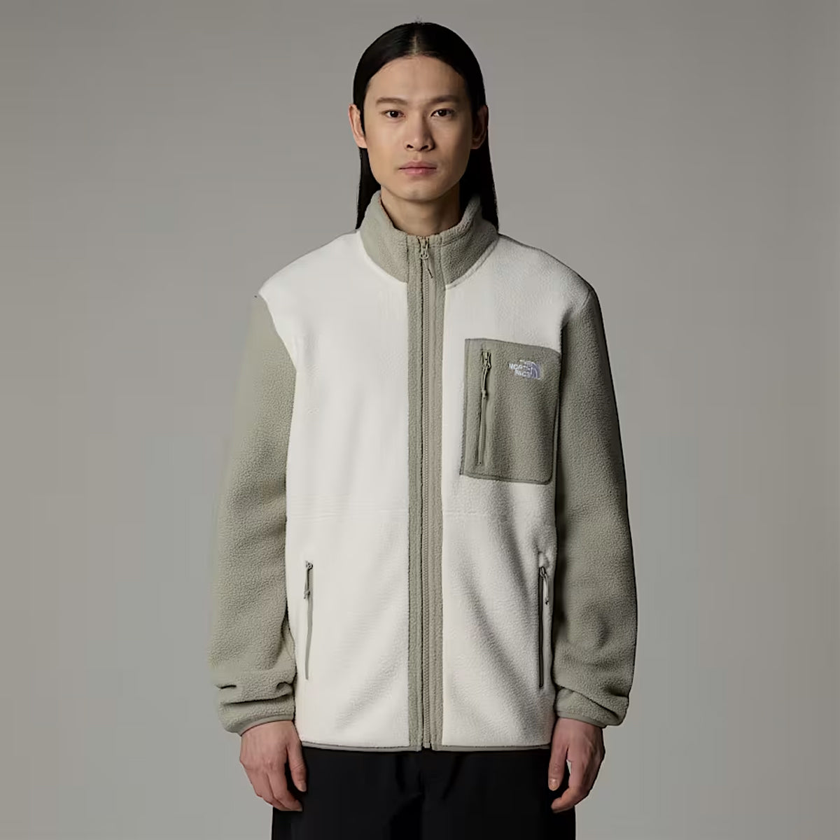 Felpa Yumiori Full Zip White Dune Clay