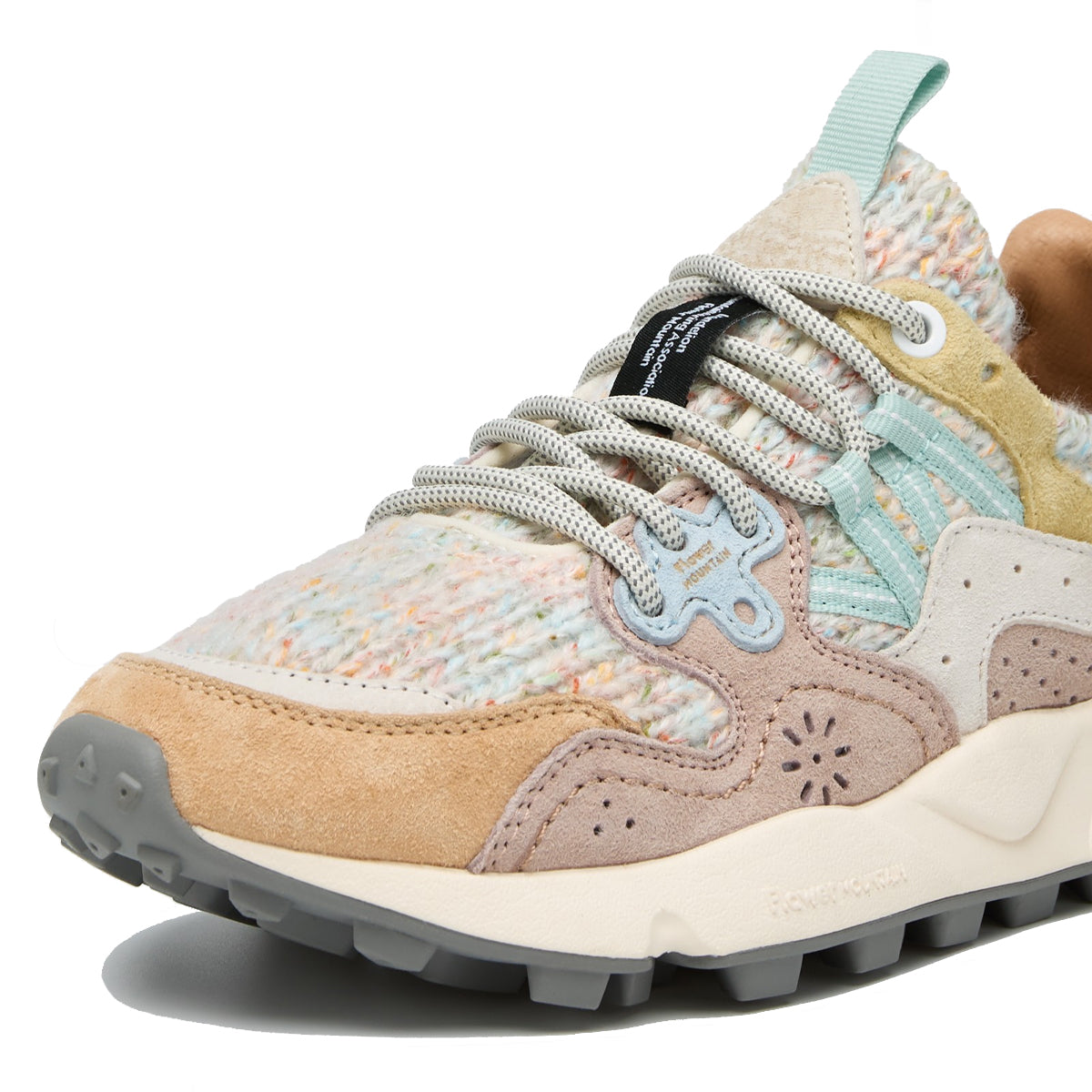 Sneakers Yamano 3 Suede Woolen Knitting Cream Bone