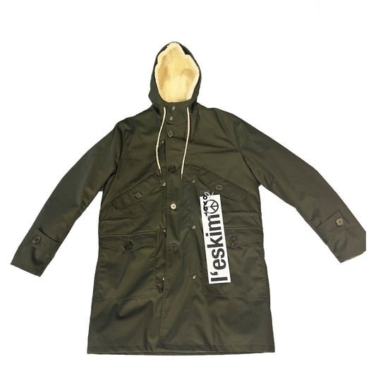 Cappotto Eskimo Over Tecnogabardina Verde Unito