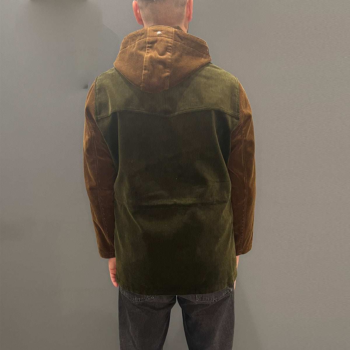 Cappotto Eskimo Mini Velluto Verde Oliva