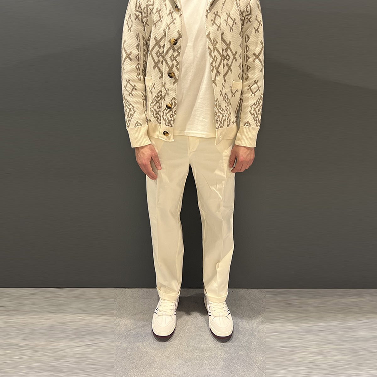 Pantaloni Ancon Tailored Ivory