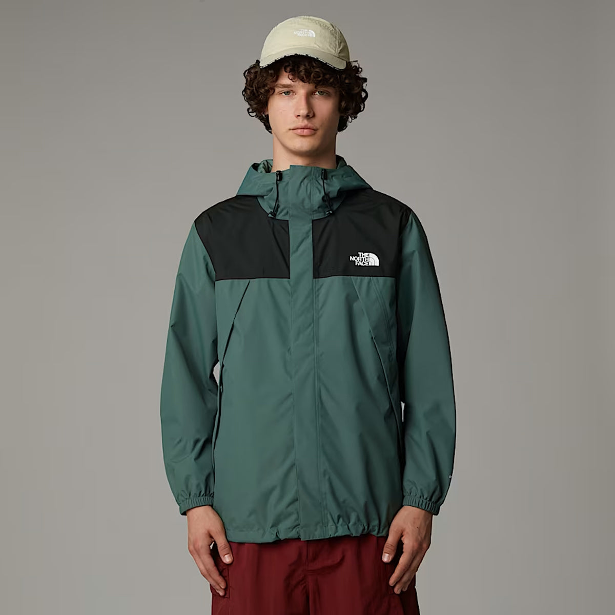 Giacca con cappuccio Antora Duck Green TNF Black