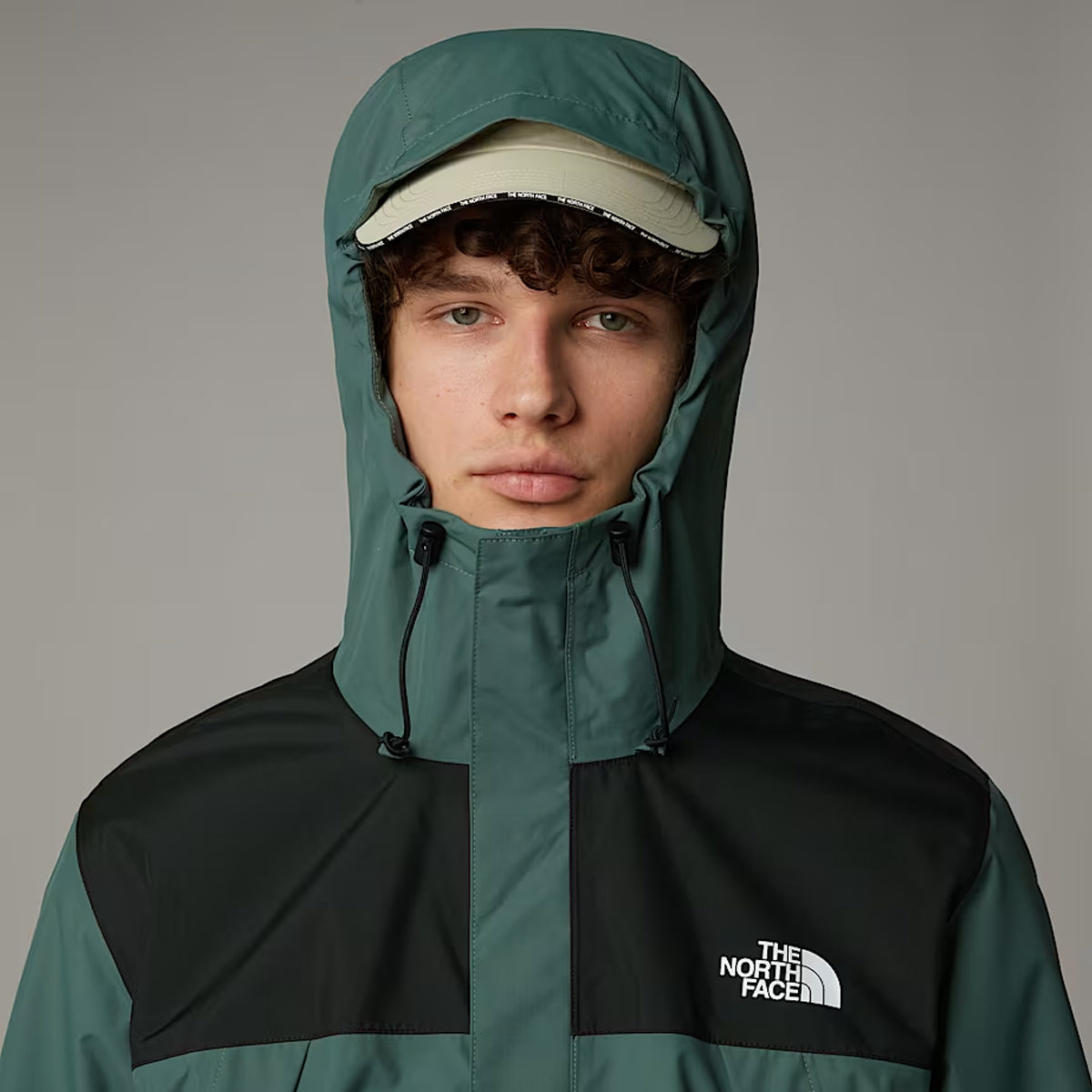 Giacca con cappuccio Antora Duck Green TNF Black
