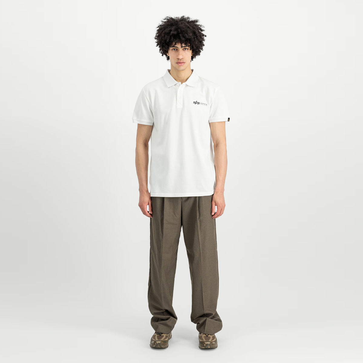 Basic Small Logo Polo White
