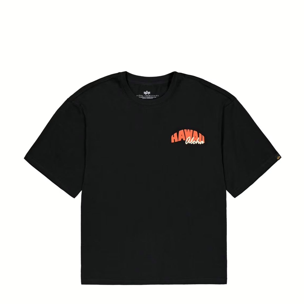 T-Shirt Hawaii Aloha Back Print Black