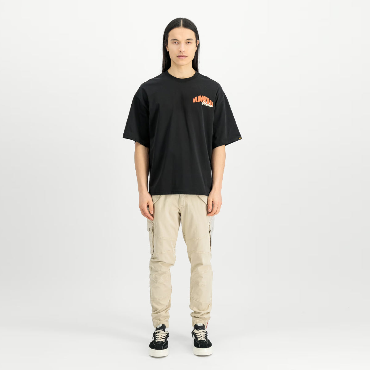 T-Shirt Hawaii Aloha Back Print Black