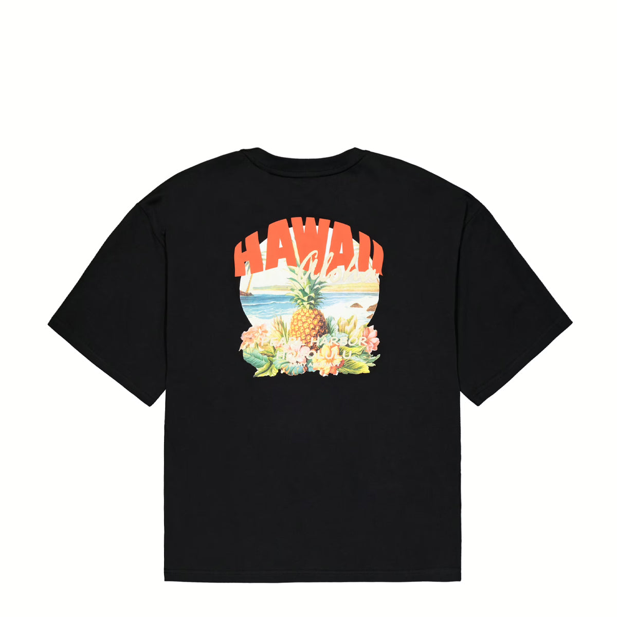 T-Shirt Hawaii Aloha Back Print Black