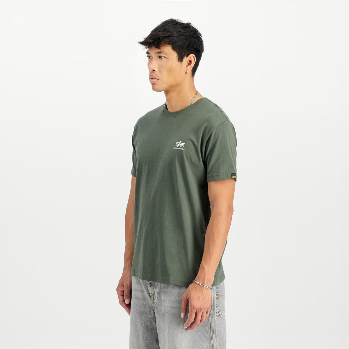 T-Shirt Basic T Small Logo Dark Olive