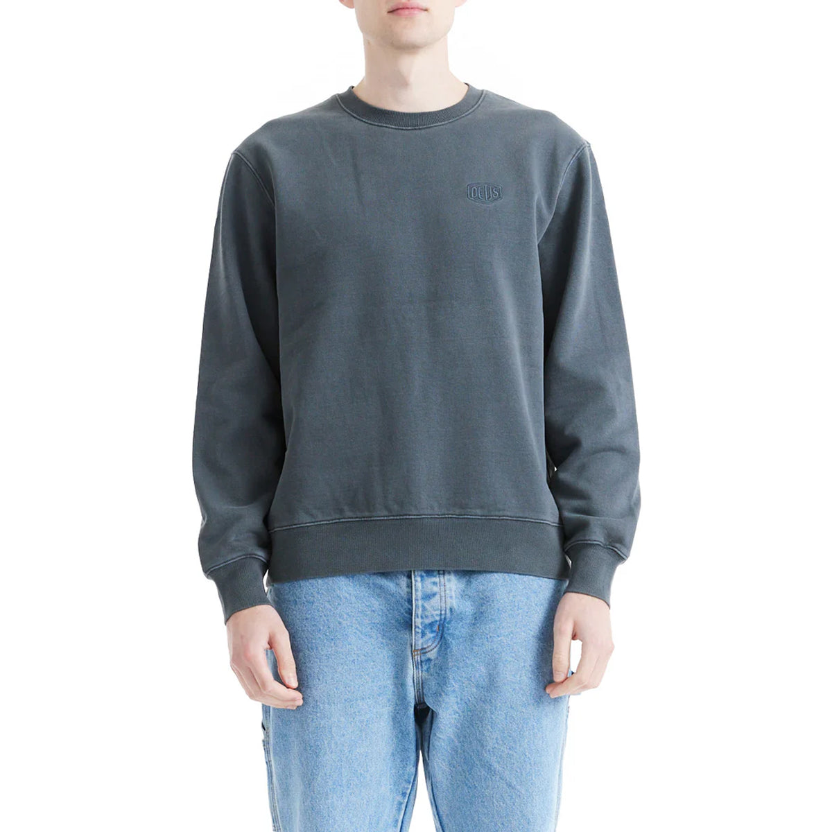 Felpa Shield Garment Dyed Crew Antracite