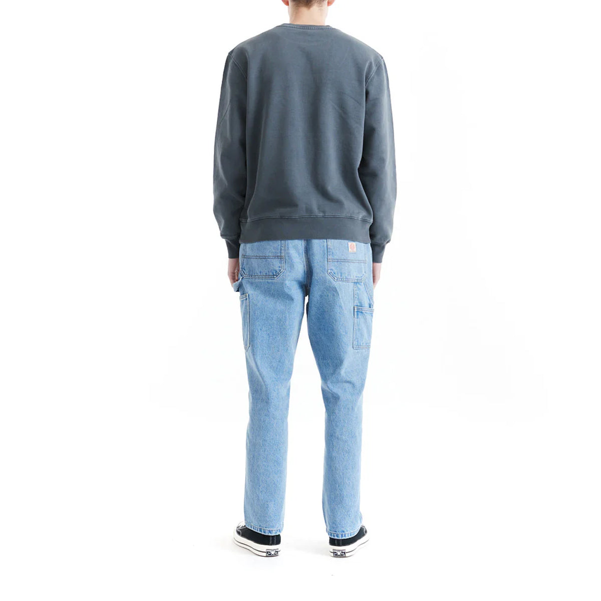 Felpa Shield Garment Dyed Crew Antracite