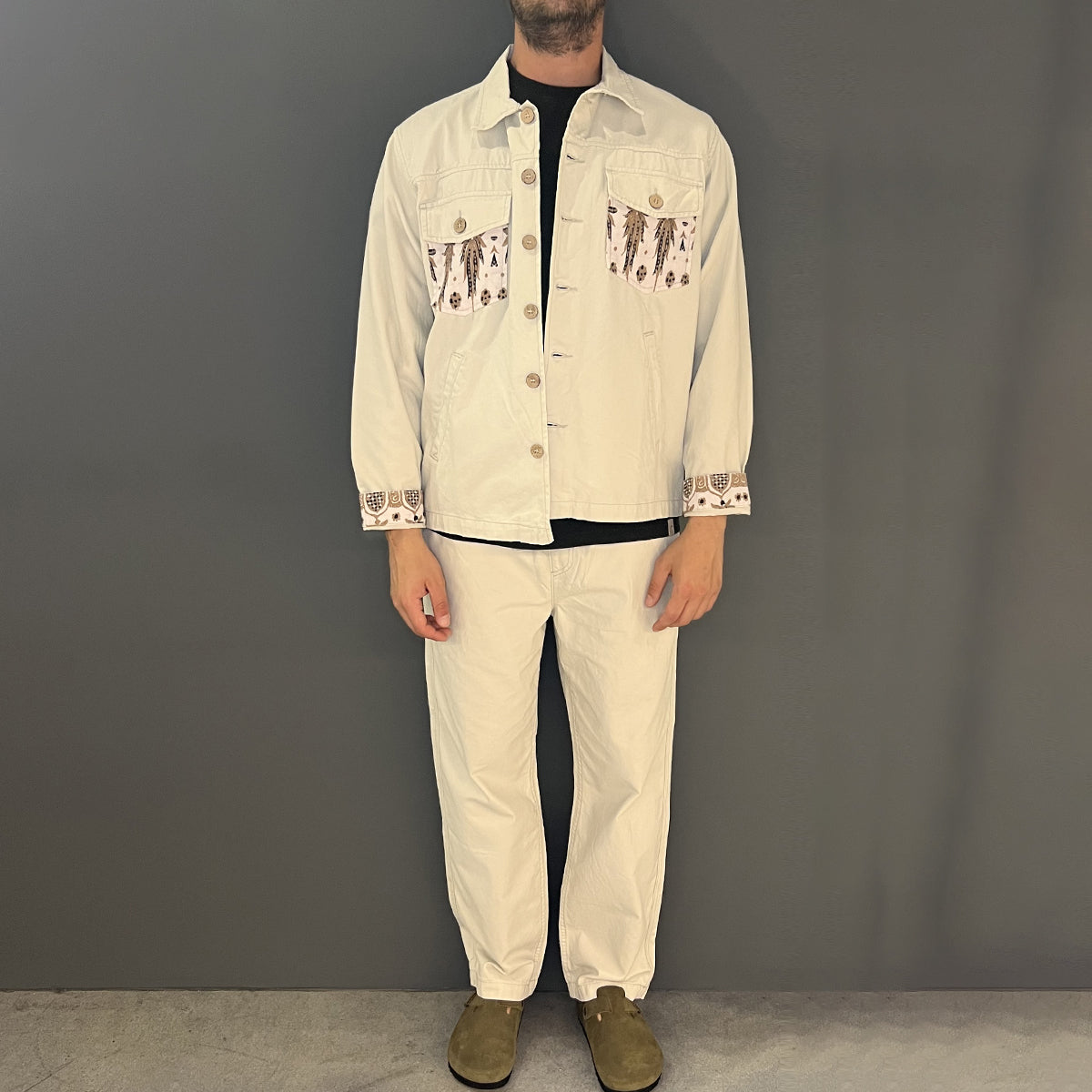 Pantaloni Canvas Essential Off White