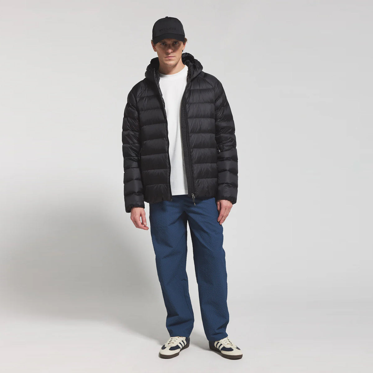 Arial Hooded Down Jacket Black