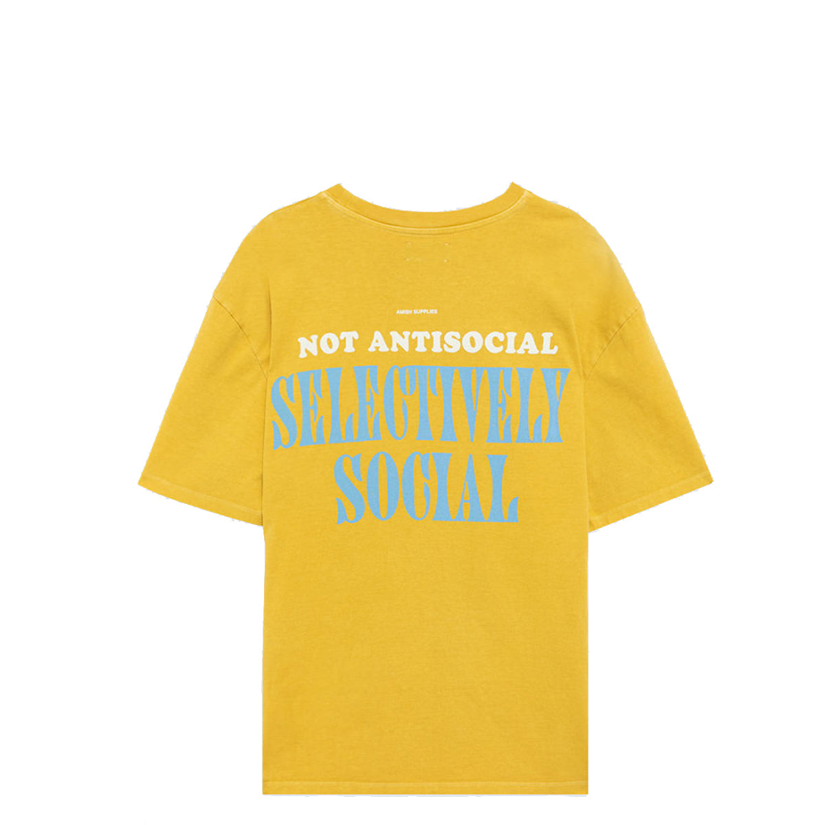T-Shirt Jersey Not Antisocial Warm Yellow