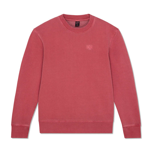Felpa Fleece Shield Garment Died Crew Lava Falls Red