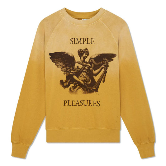 Felpa Fleece Black and Blue Crew York Yellow