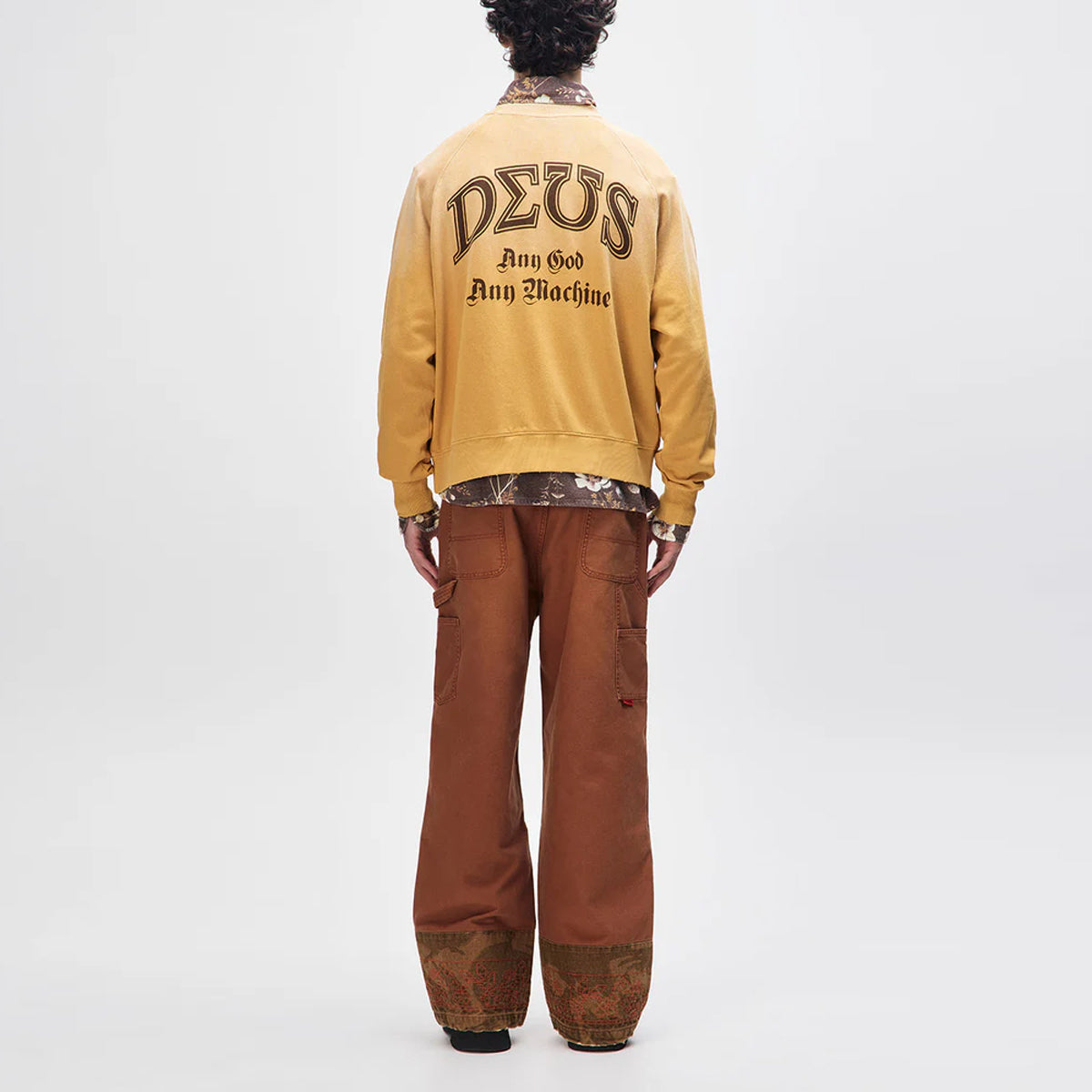 Felpa Fleece Black and Blue Crew York Yellow