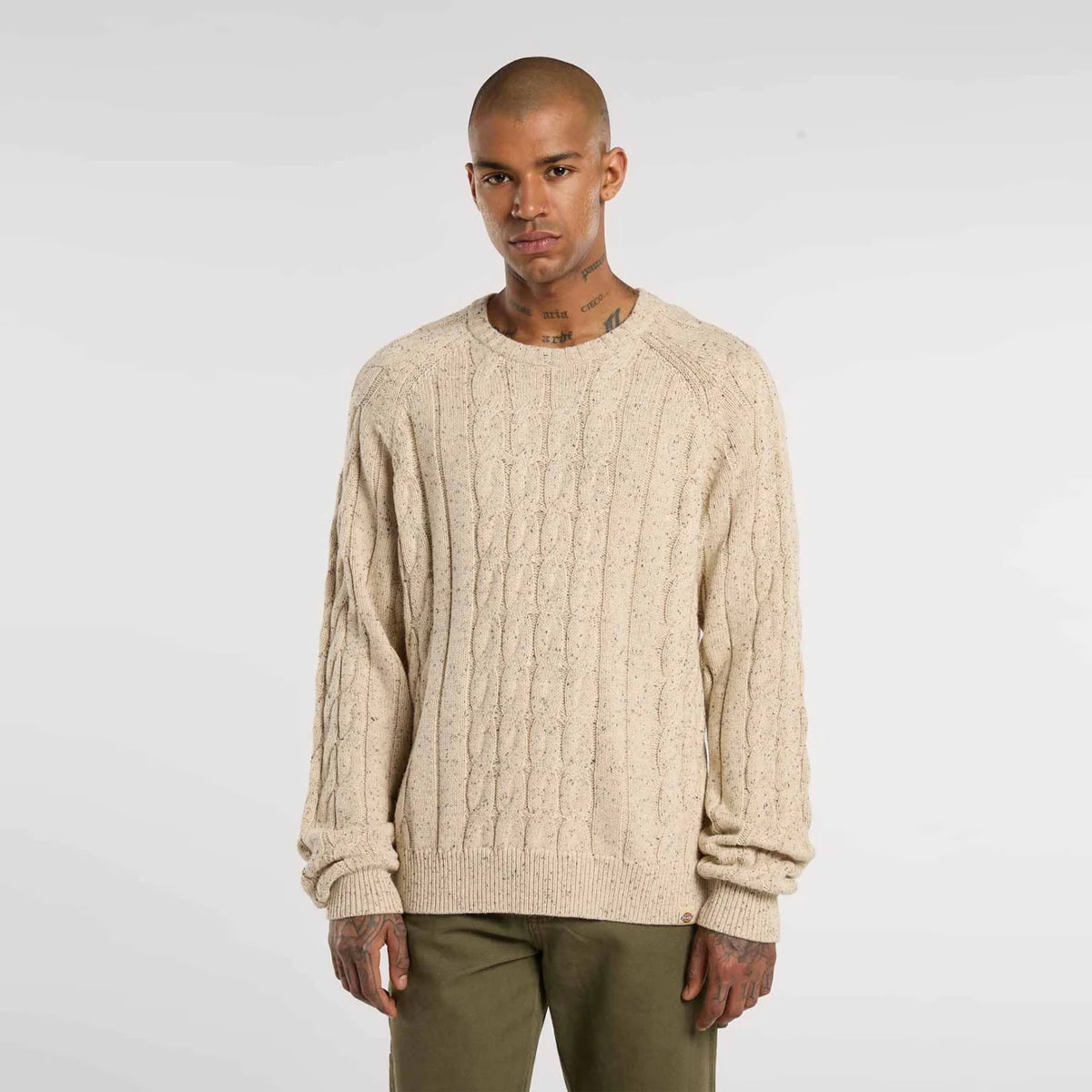 Maglione Vanleer Cable Wood Ash