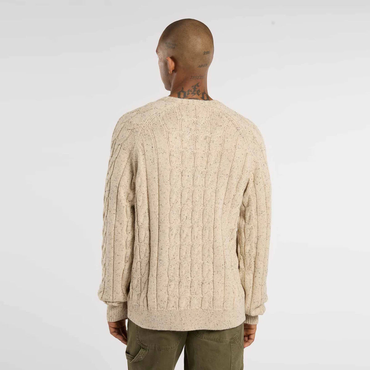 Maglione Vanleer Cable Wood Ash