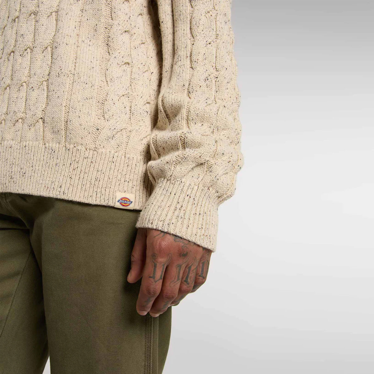 Maglione Vanleer Cable Wood Ash