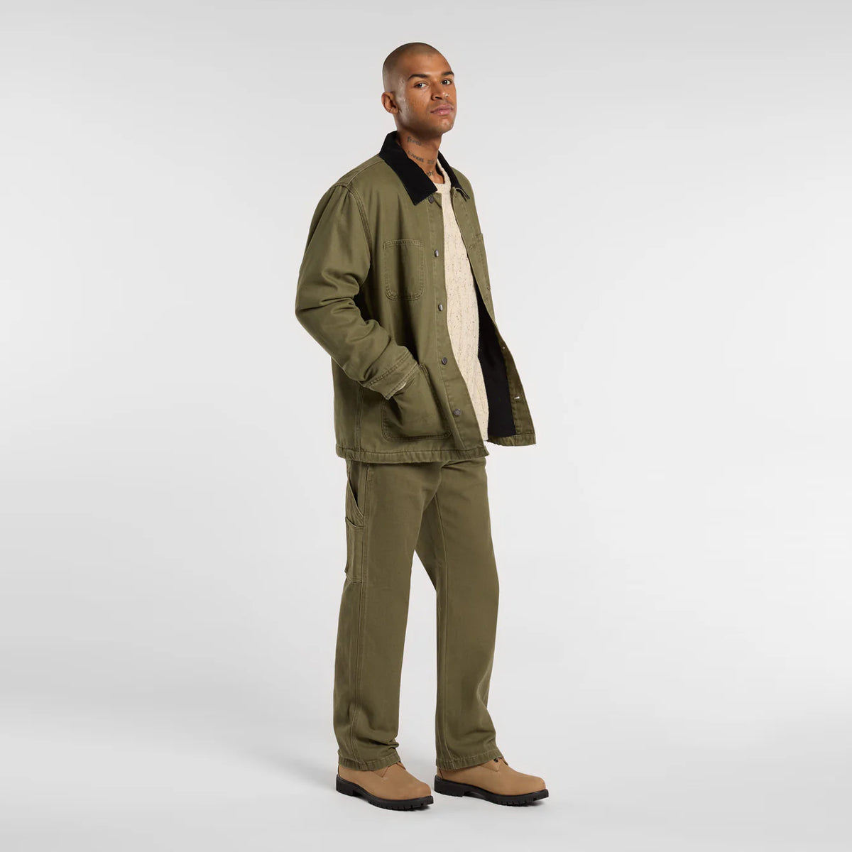Pantaloni Canvas Carpenter Military Green