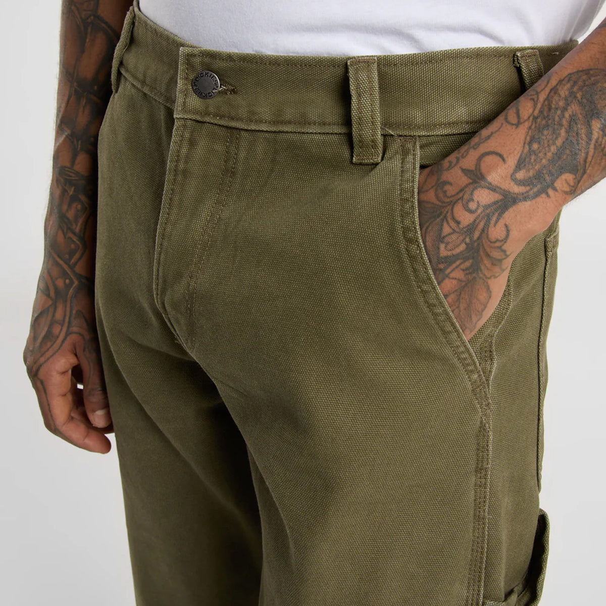 Pantaloni Canvas Carpenter Military Green