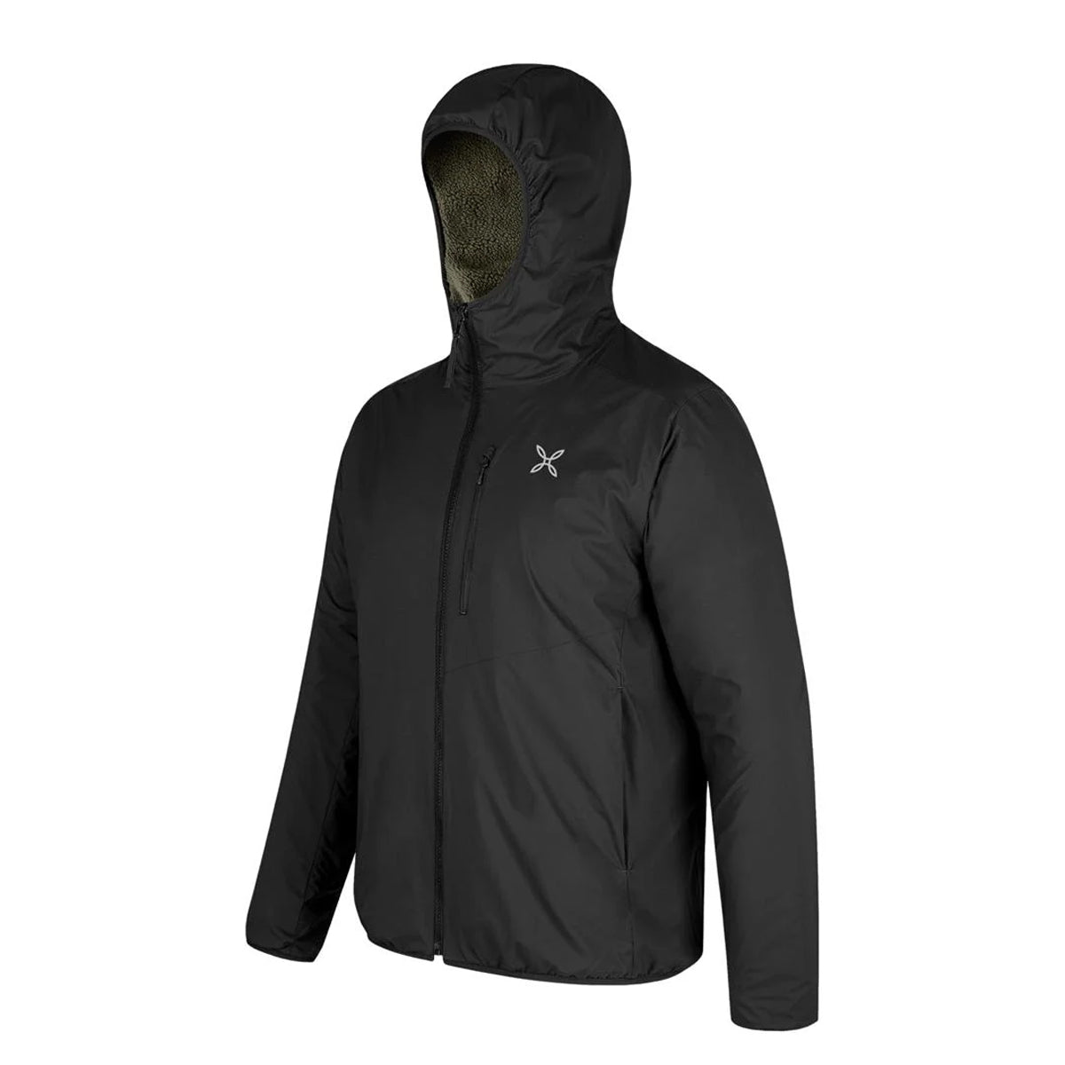 Giacca Sherpa Reversibile Black Verde Salvia