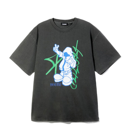 T-Shirt Pigment Dyed Peace and Forune Black