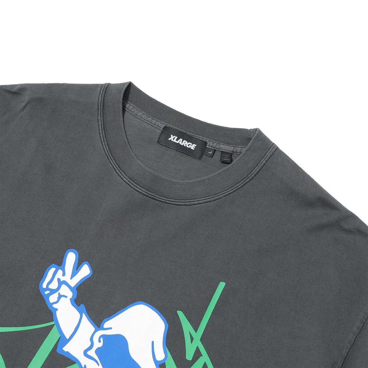 T-Shirt Pigment Dyed Peace and Forune Black