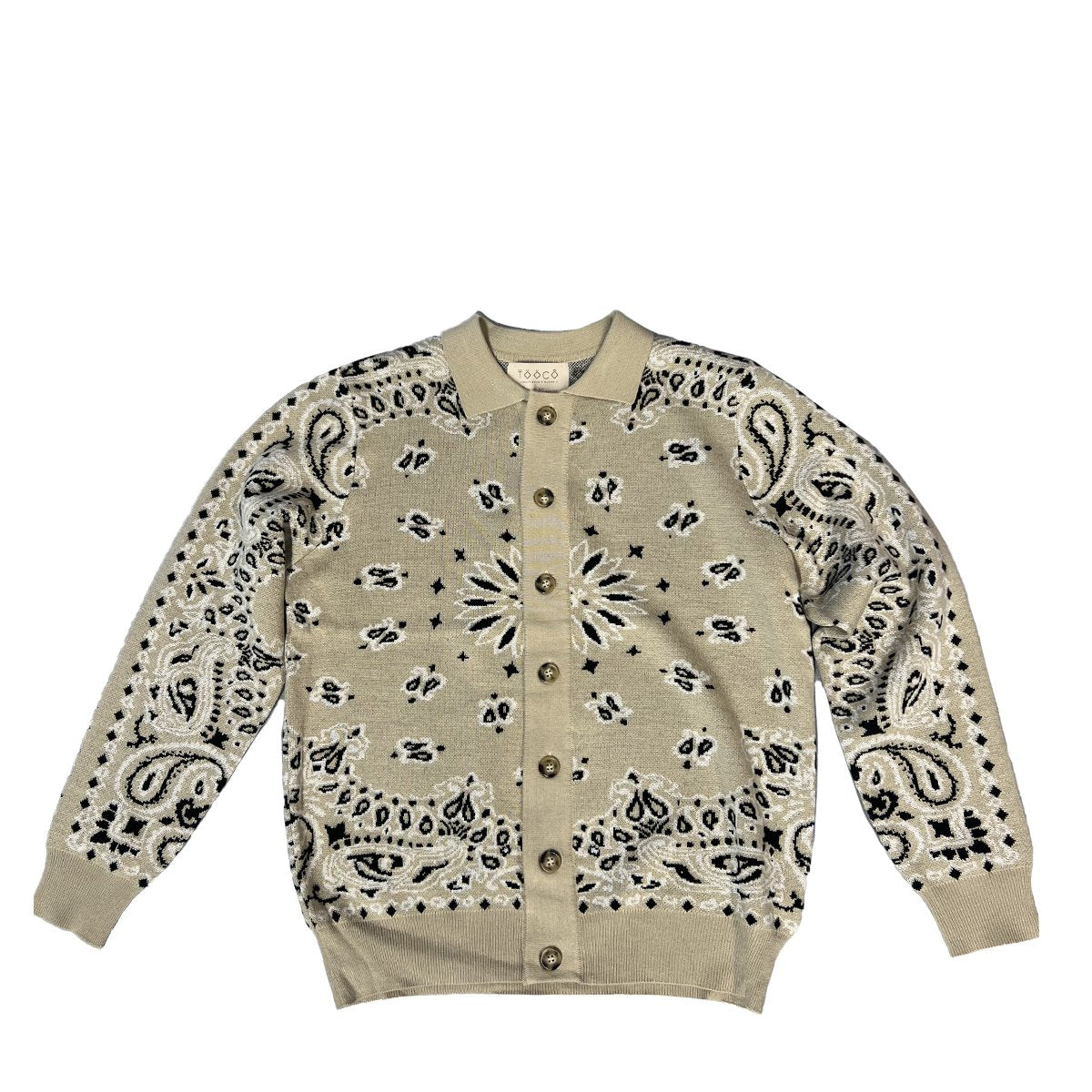 Maglione Polo Bandan Sand Cream Black