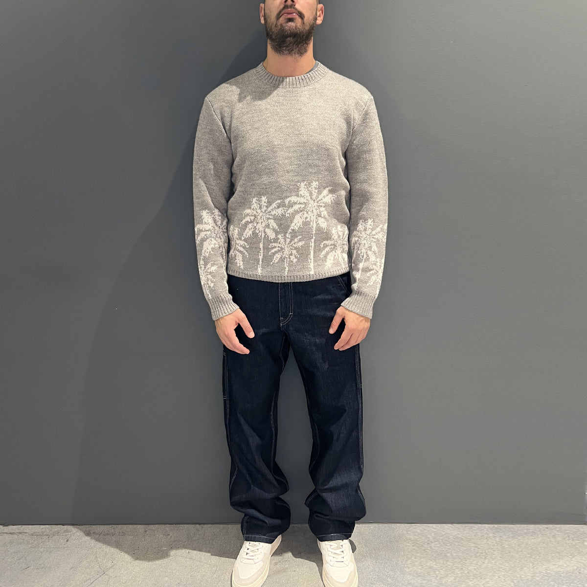 Maglione girocollo Malibu Grey