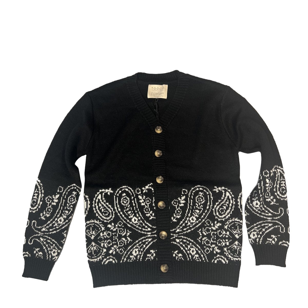 Cardigan Halfdana Black Cream