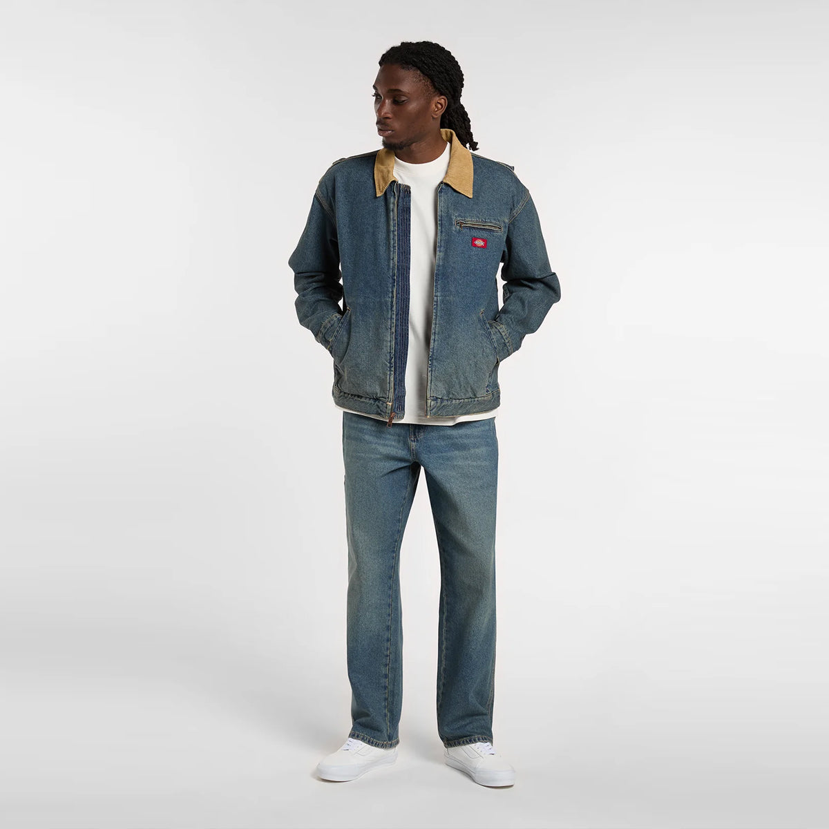 Giacca painter in jeans Khaki Tinted Blue