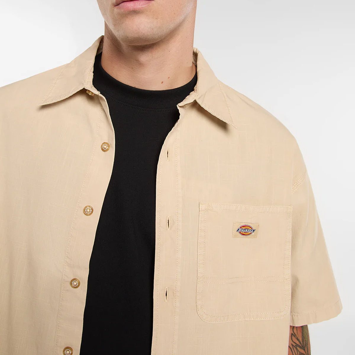 Camicia a maniche corte Vernal Wood Ash