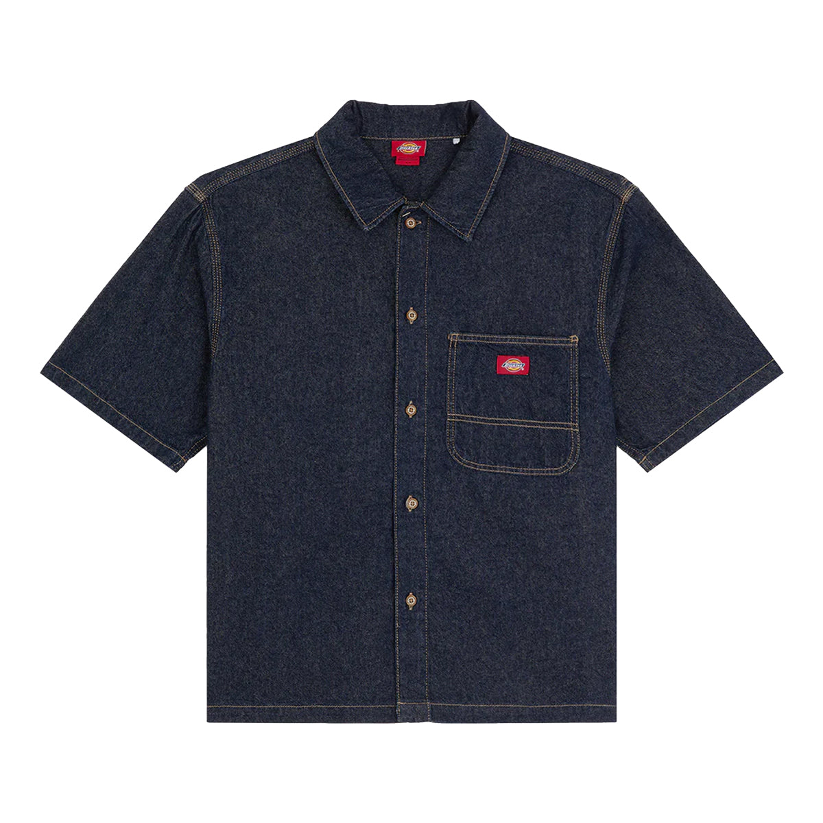 Camicia a maniche corte in denim Rinsed