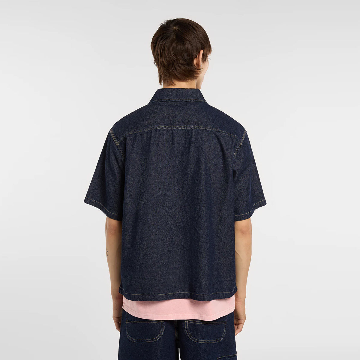 Camicia a maniche corte in denim Rinsed