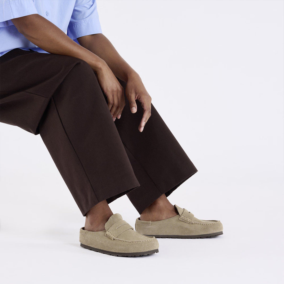 Mocassino Naples Wrapped Suede Taupe