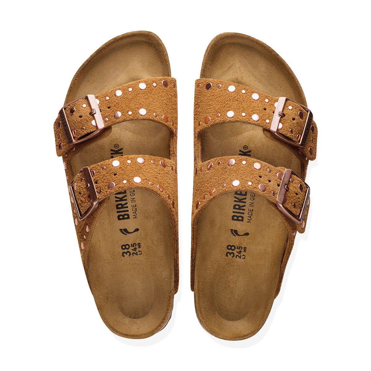 Sandali Arizona Suede Rivet Mink