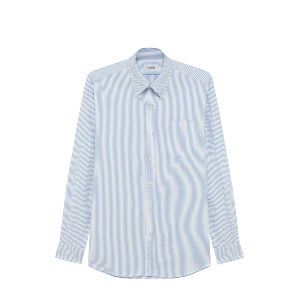 Camicia America Oxford Stripe White Sky