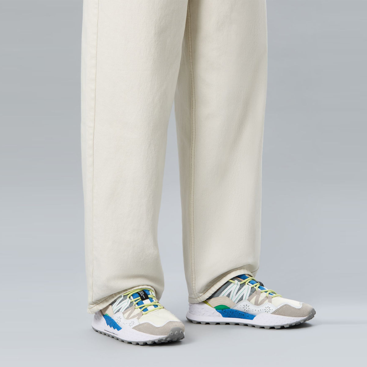 Sneakers Uomo Washi Suede/Nylon Grey White Azure