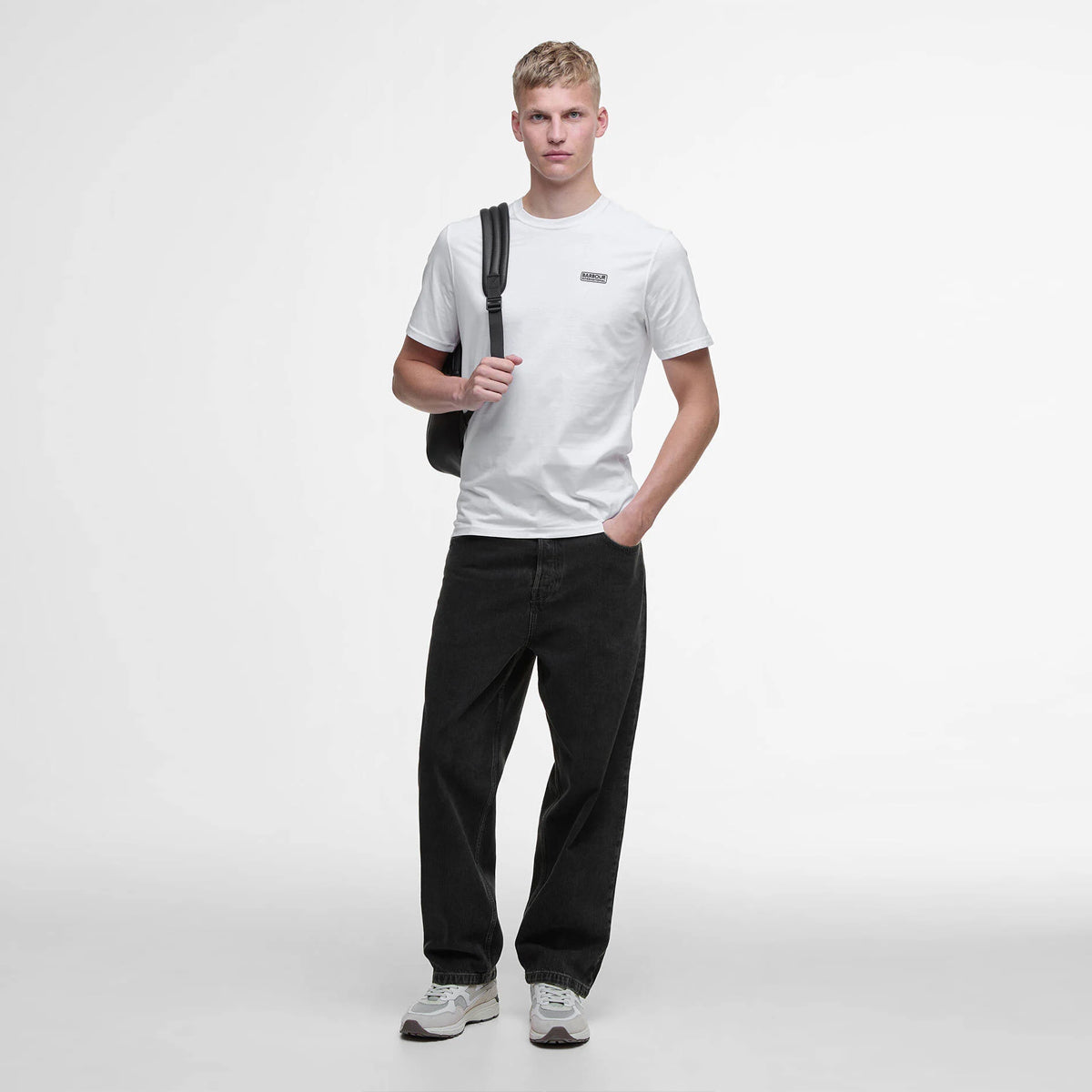 T-Shirt con logo piccolo White Black
